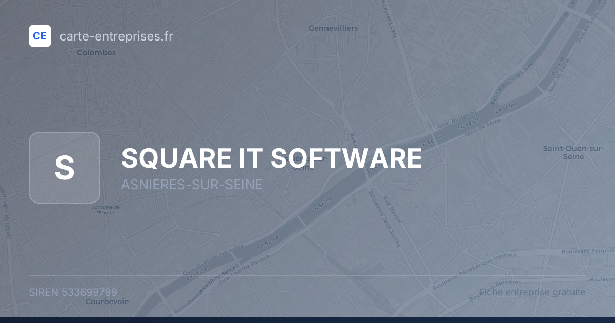 SQUARE IT SOFTWARE — 533699799 — fiche entreprise