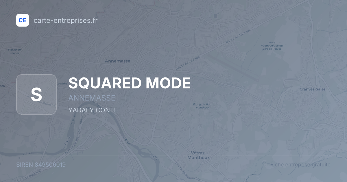 SQUARED MODE — 849506019 — fiche entreprise