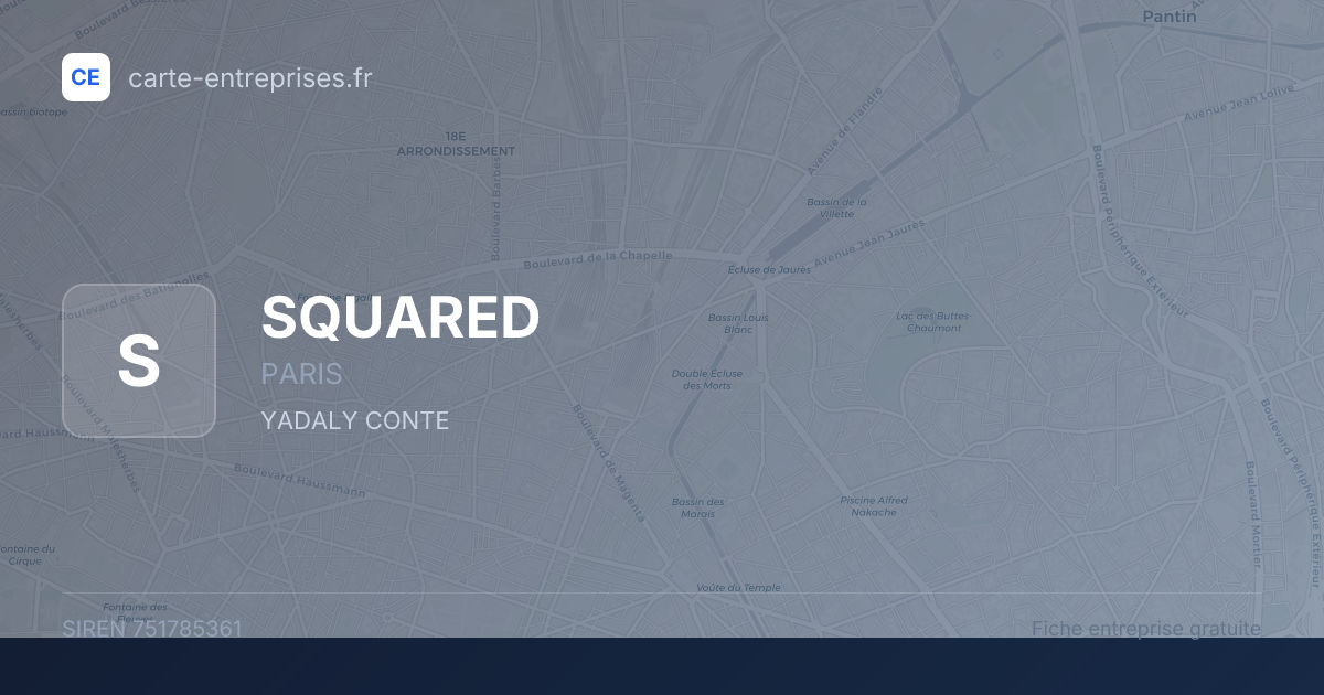 SQUARED — 751785361 — fiche entreprise