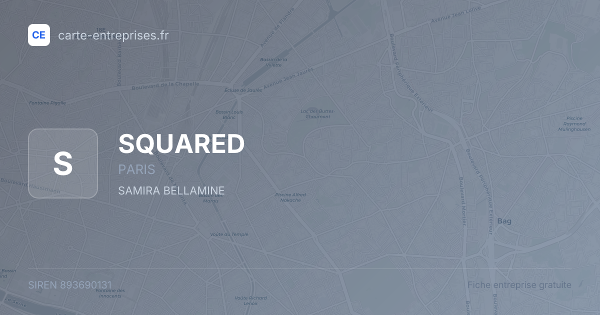 SQUARED — 893690131 — fiche entreprise
