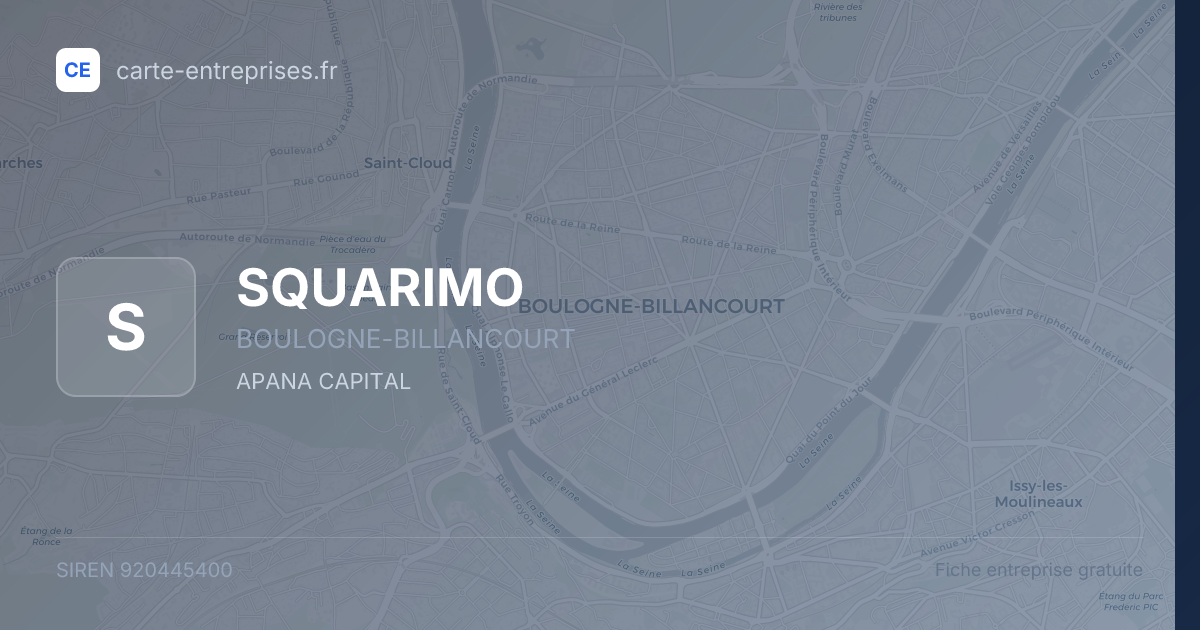SQUARIMO — 920445400 — fiche entreprise