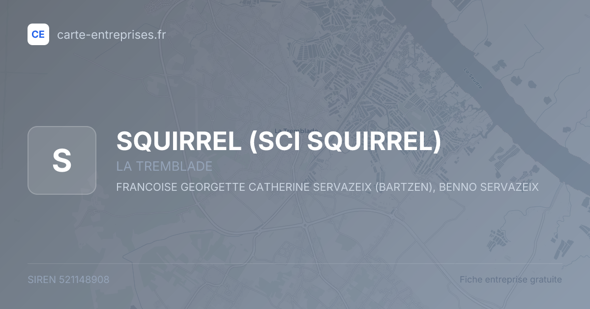 SQUIRREL (SCI SQUIRREL) — 521148908 — fiche entreprise