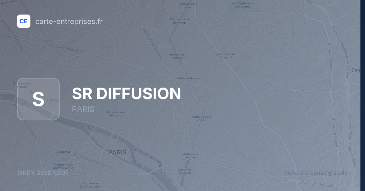 SR DIFFUSION — 393819297 — fiche entreprise
