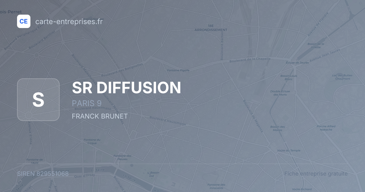 SR DIFFUSION — 829551068 — fiche entreprise