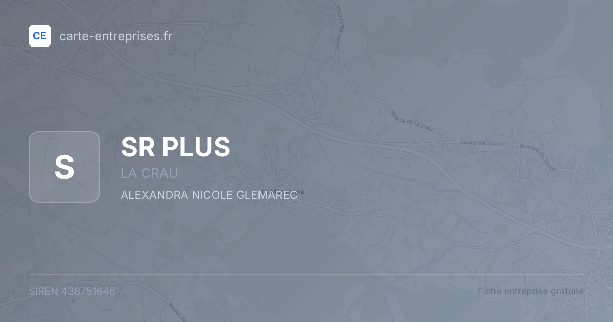 SR PLUS — 438751646 — fiche entreprise