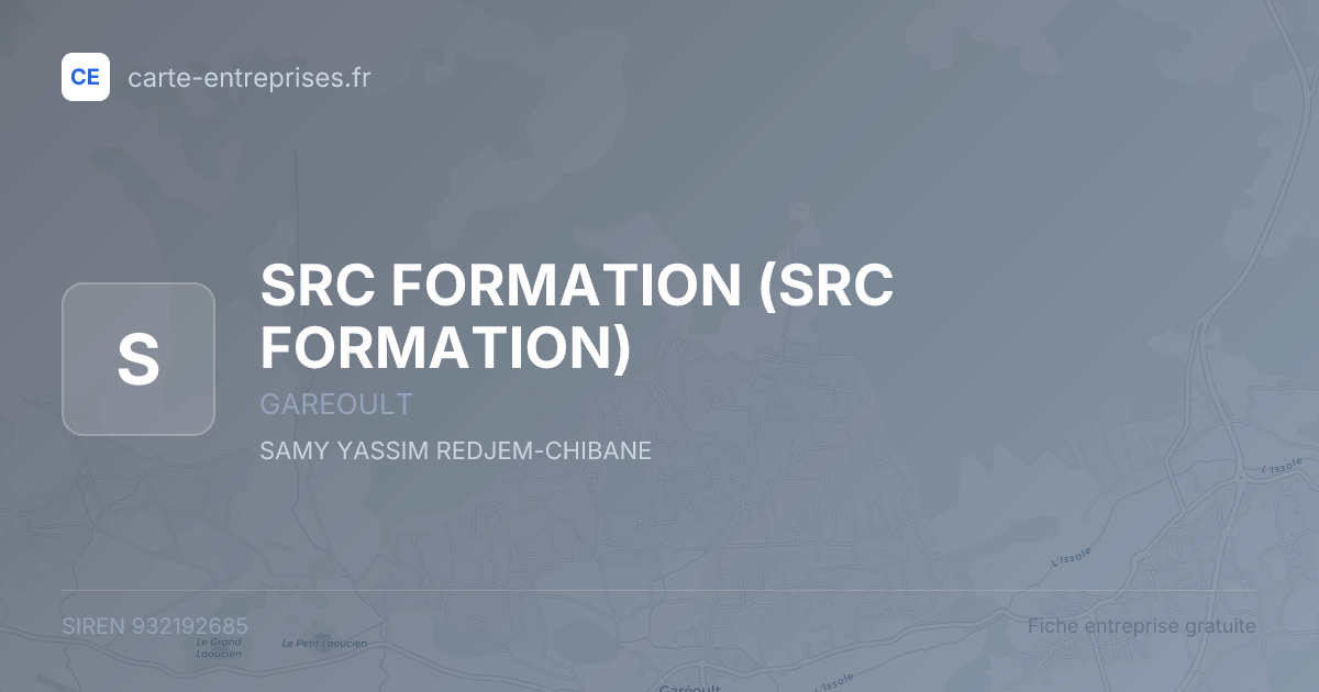 SRC FORMATION — 932192685 — fiche entreprise