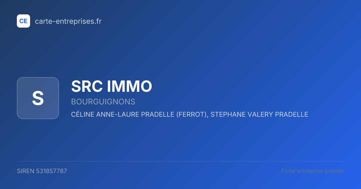 SRC IMMO — 531857787 — fiche entreprise