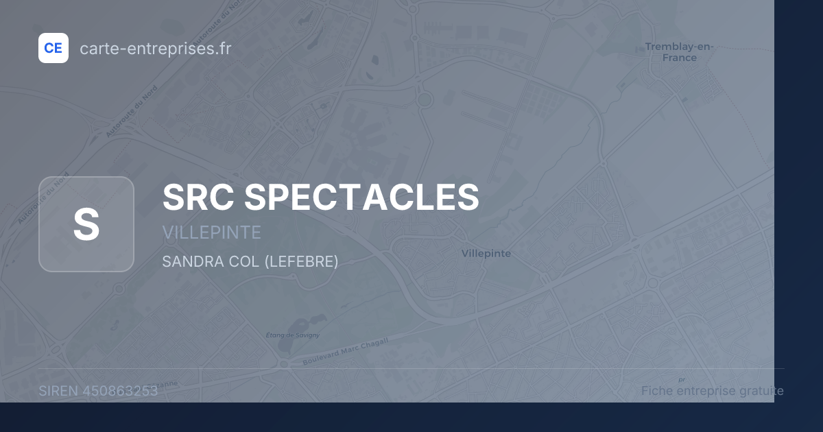 SRC SPECTACLES — 450863253 — fiche entreprise