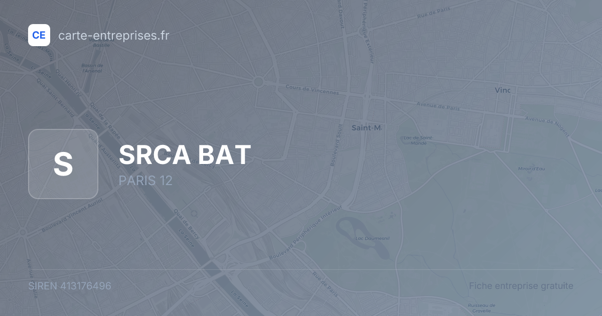 SRCA BAT — 413176496 — fiche entreprise