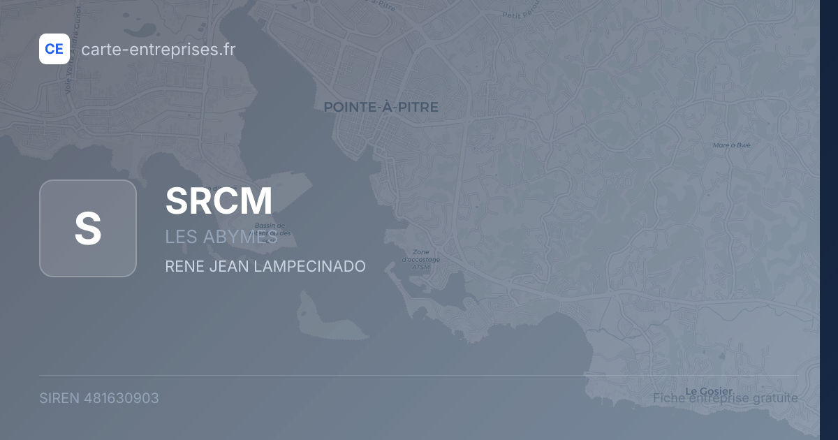 SRCM — 481630903 — fiche entreprise