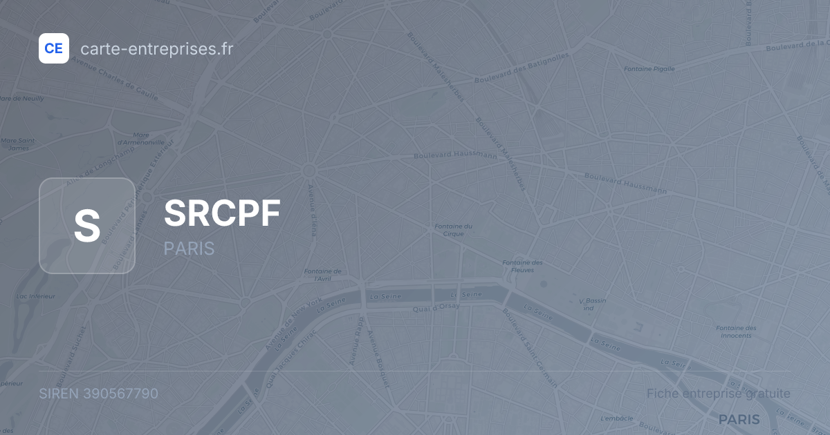 SRCPF — 390567790 — fiche entreprise