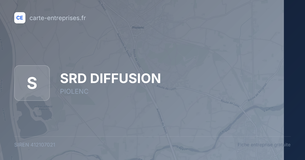 SRD DIFFUSION — 412107021 — fiche entreprise