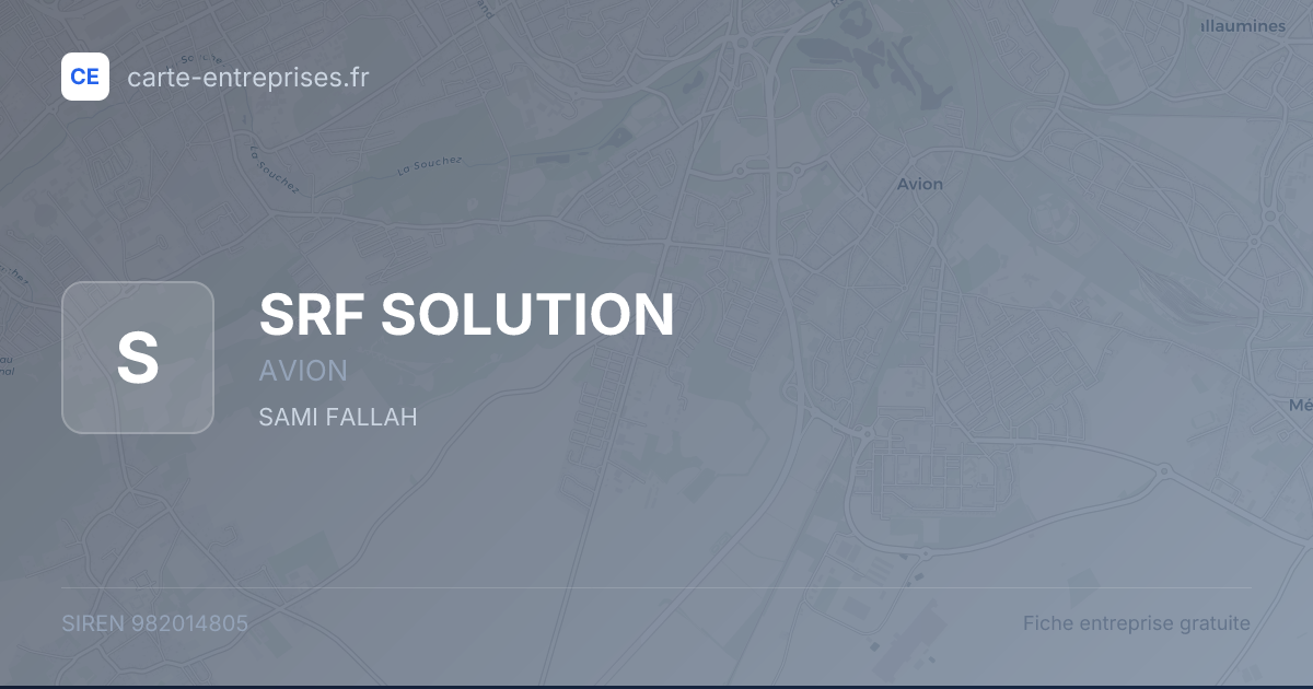 SRF SOLUTION — 982014805 — fiche entreprise