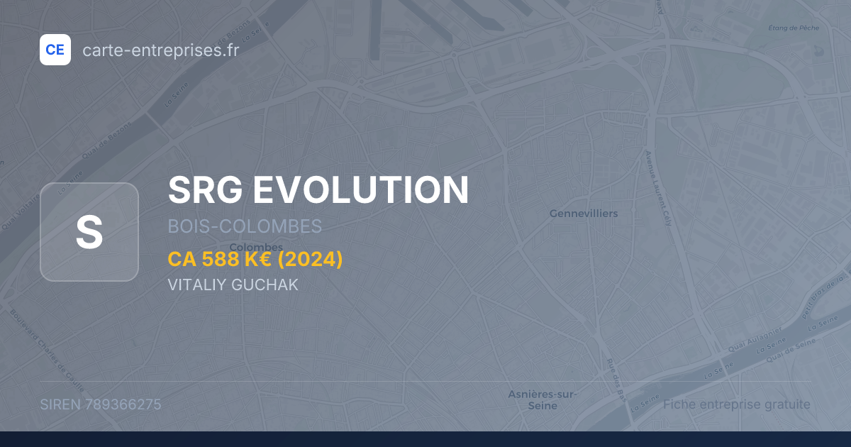 SRG EVOLUTION — 789366275 — fiche entreprise