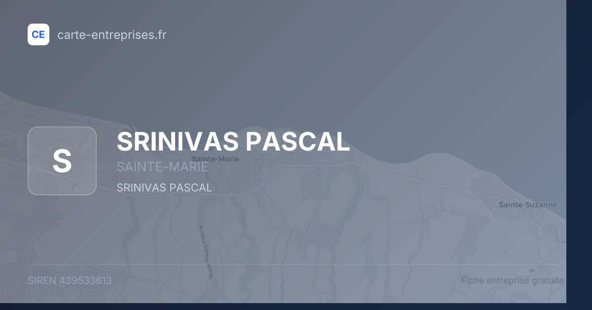 SRINIVAS PASCAL — 439533613 — fiche entreprise