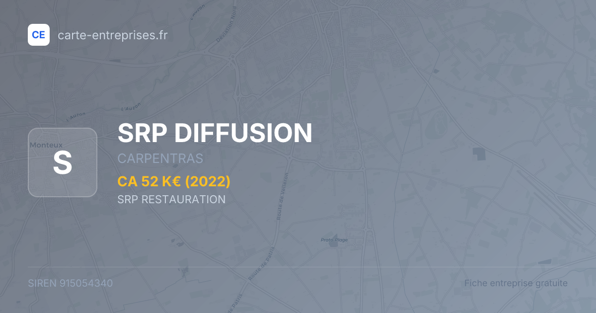 SRP DIFFUSION — 915054340 — fiche entreprise