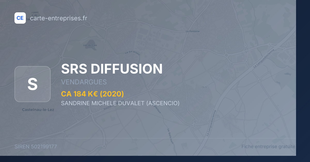 SRS DIFFUSION — 502199177 — fiche entreprise
