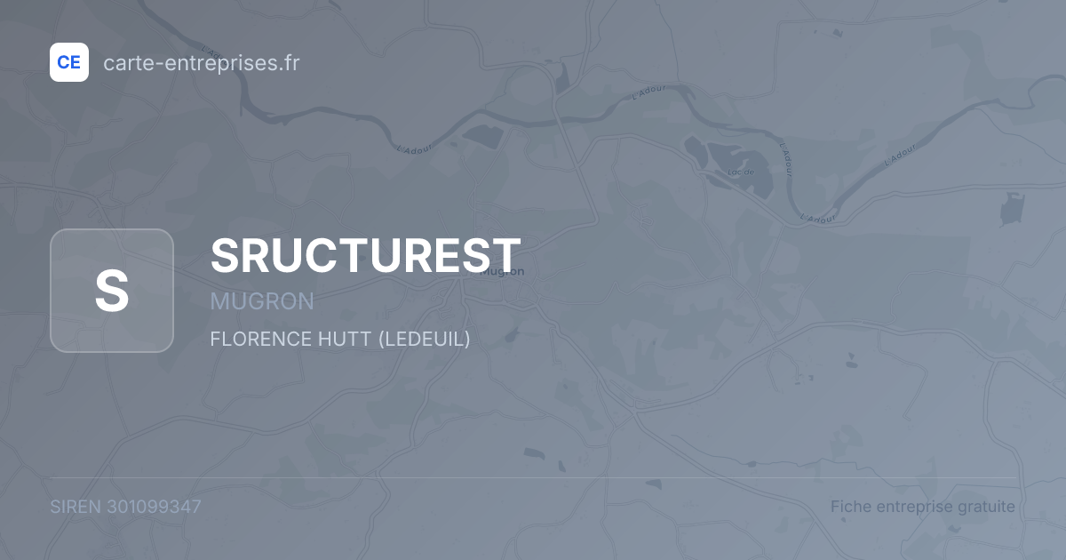 SRUCTUREST — 301099347 — fiche entreprise