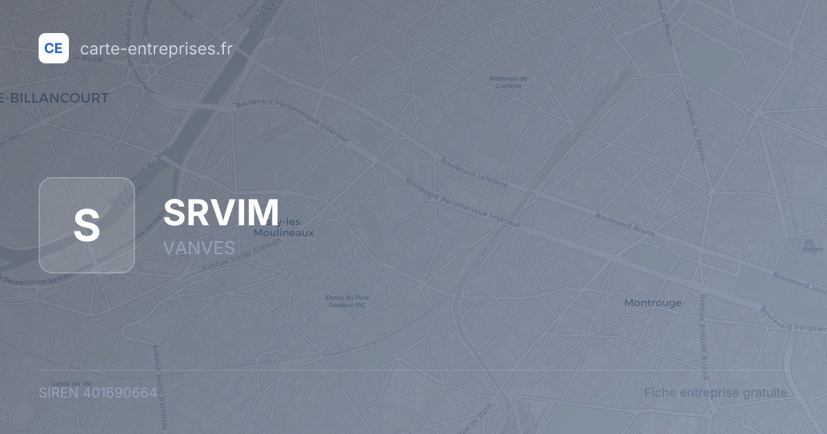 SRVIM — 401690664 — fiche entreprise