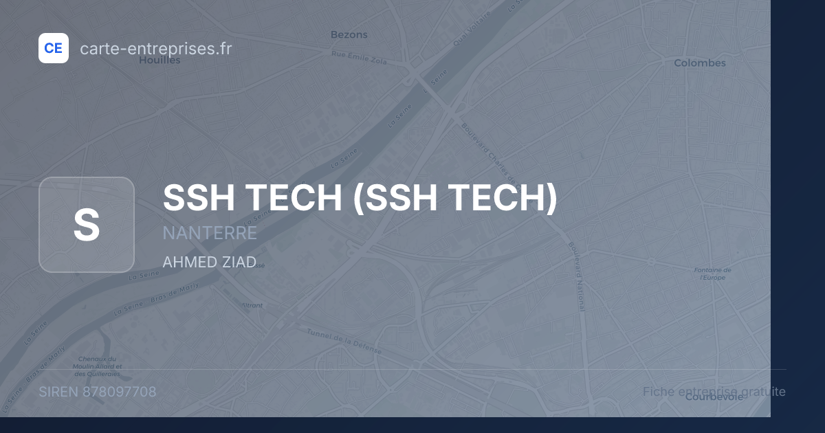 SSH TECH — 878097708 — fiche entreprise