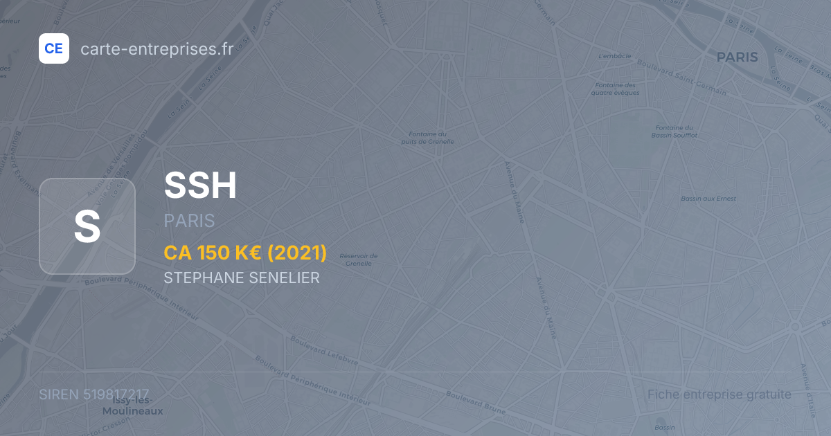 SSH — 519817217 — fiche entreprise