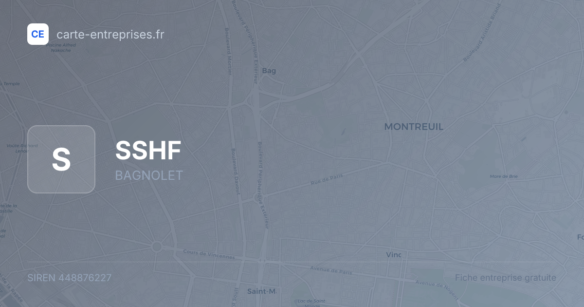 SSHF — 448876227 — fiche entreprise