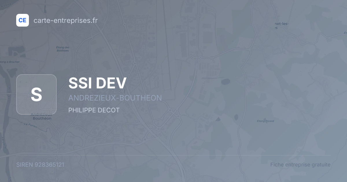 SSI DEV — 928365121 — fiche entreprise