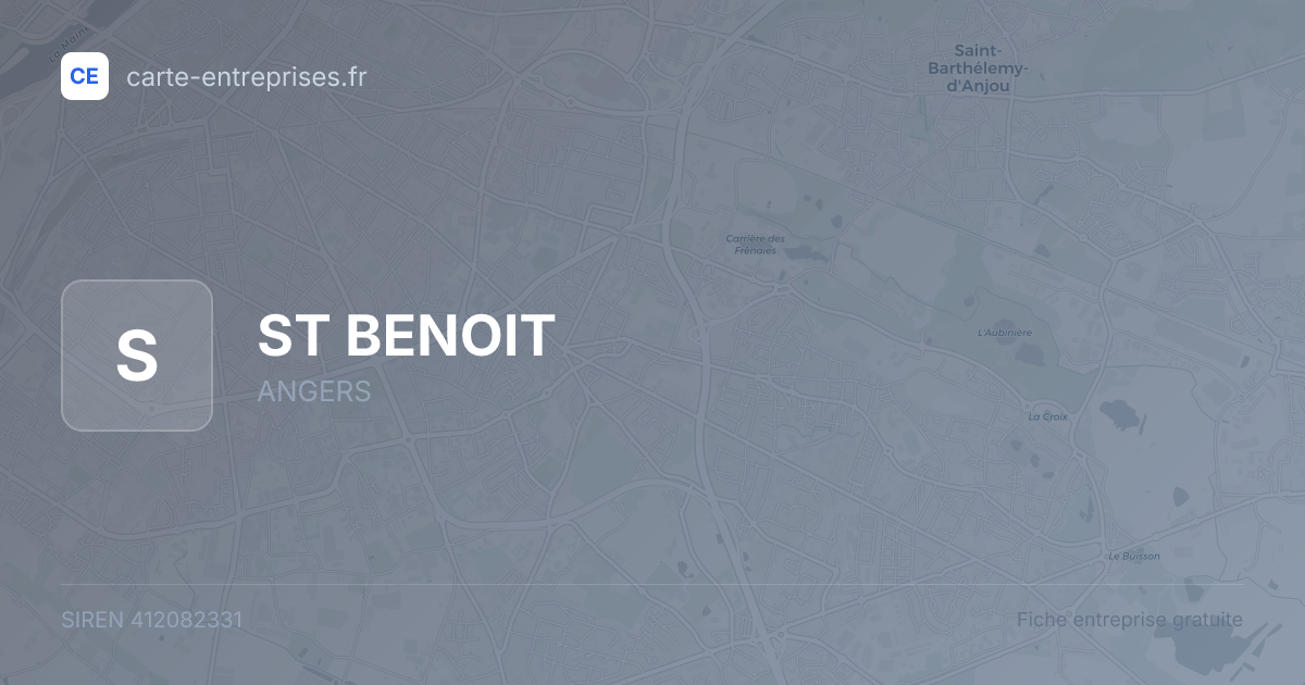 ST BENOIT — 412082331 — fiche entreprise
