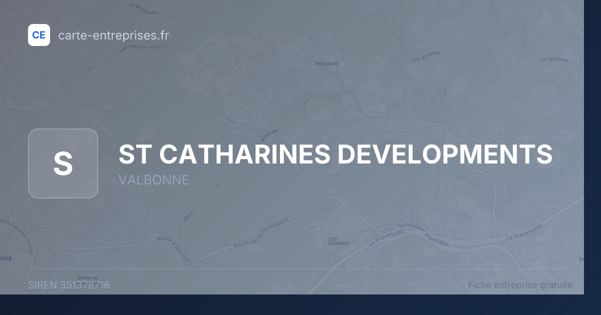 ST CATHARINES DEVELOPMENTS — 351378716 — fiche entreprise