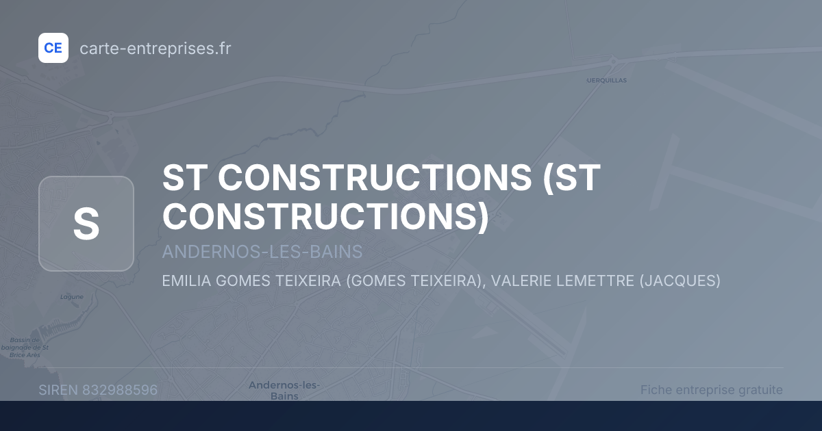 ST CONSTRUCTIONS — 832988596 — fiche entreprise