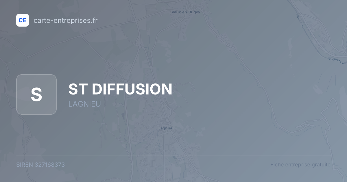 ST DIFFUSION — 327168373 — fiche entreprise
