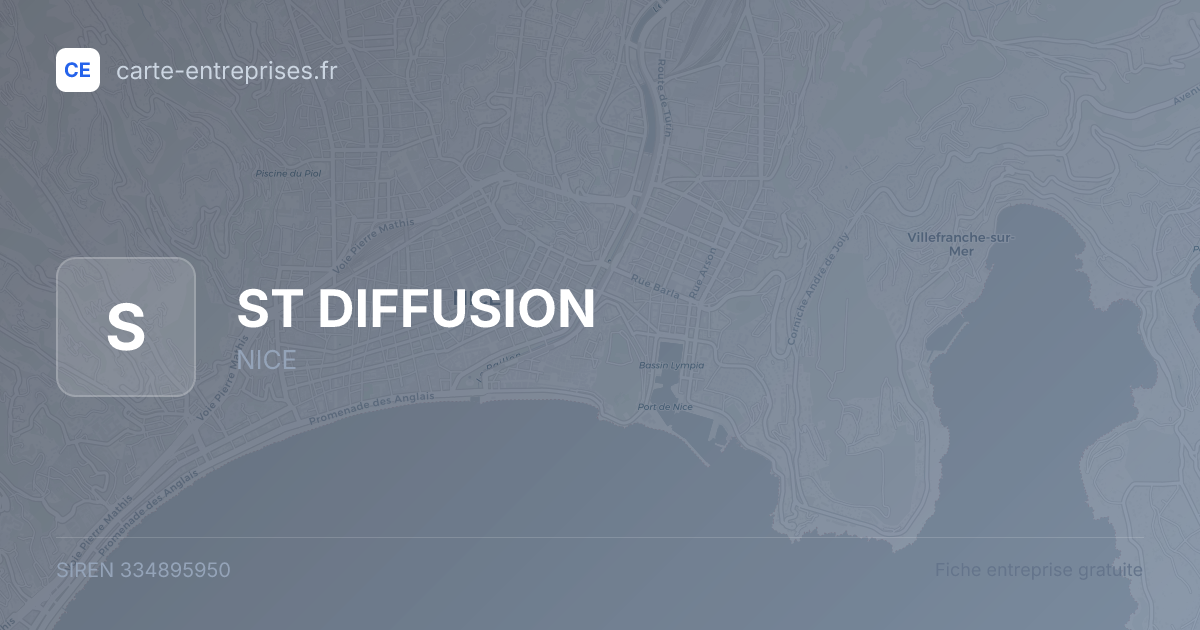 ST DIFFUSION — 334895950 — fiche entreprise