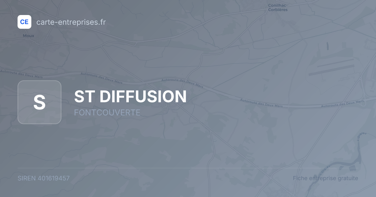 ST DIFFUSION — 401619457 — fiche entreprise