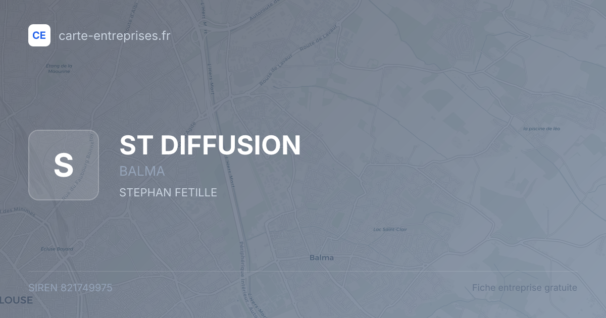 ST DIFFUSION — 821749975 — fiche entreprise