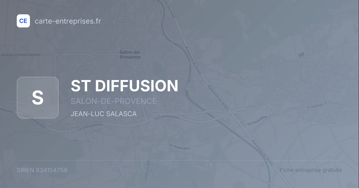 ST DIFFUSION — 834154759 — fiche entreprise