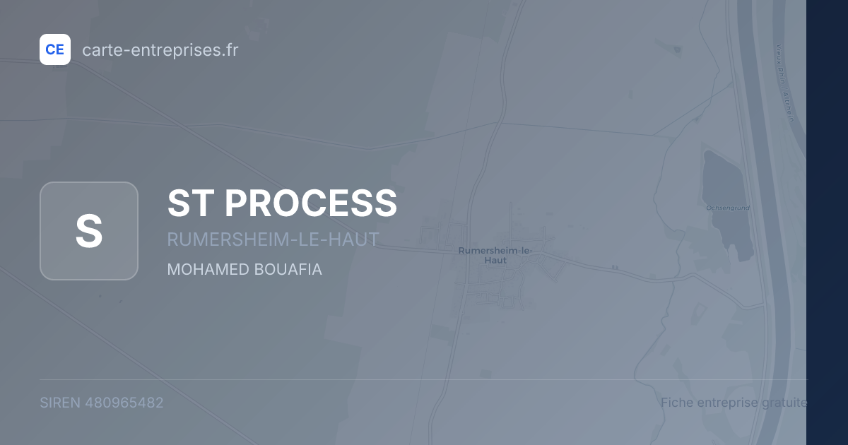 ST PROCESS — 480965482 — fiche entreprise