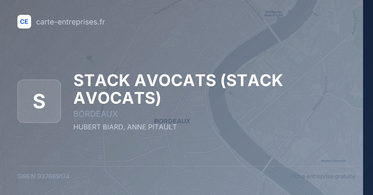 STACK AVOCATS — 937669174 — fiche entreprise
