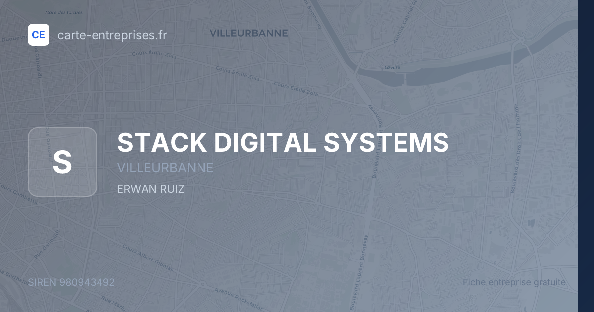 STACK DIGITAL SYSTEMS — 980943492 — fiche entreprise