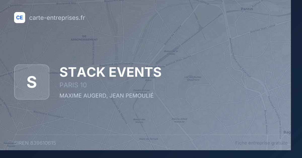 STACK EVENTS — 839610615 — fiche entreprise