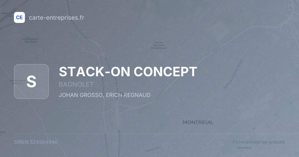 STACK-ON CONCEPT — 524564440 — fiche entreprise