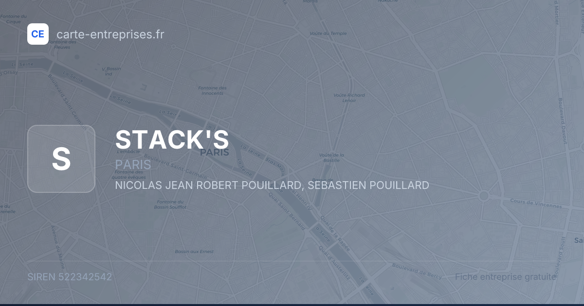 STACK'S — 522342542 — fiche entreprise