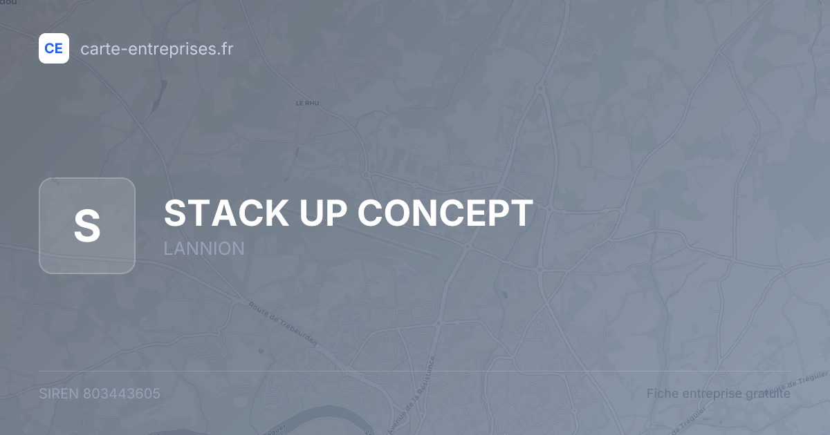 STACK UP CONCEPT — 803443605 — fiche entreprise