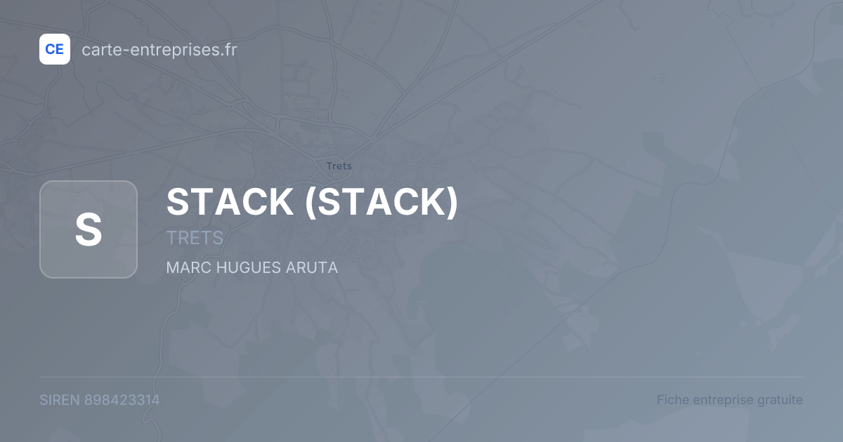 STACK — 898423314 — fiche entreprise