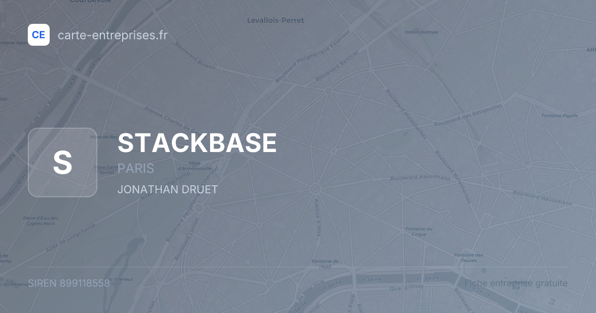 STACKBASE — 899118558 — fiche entreprise