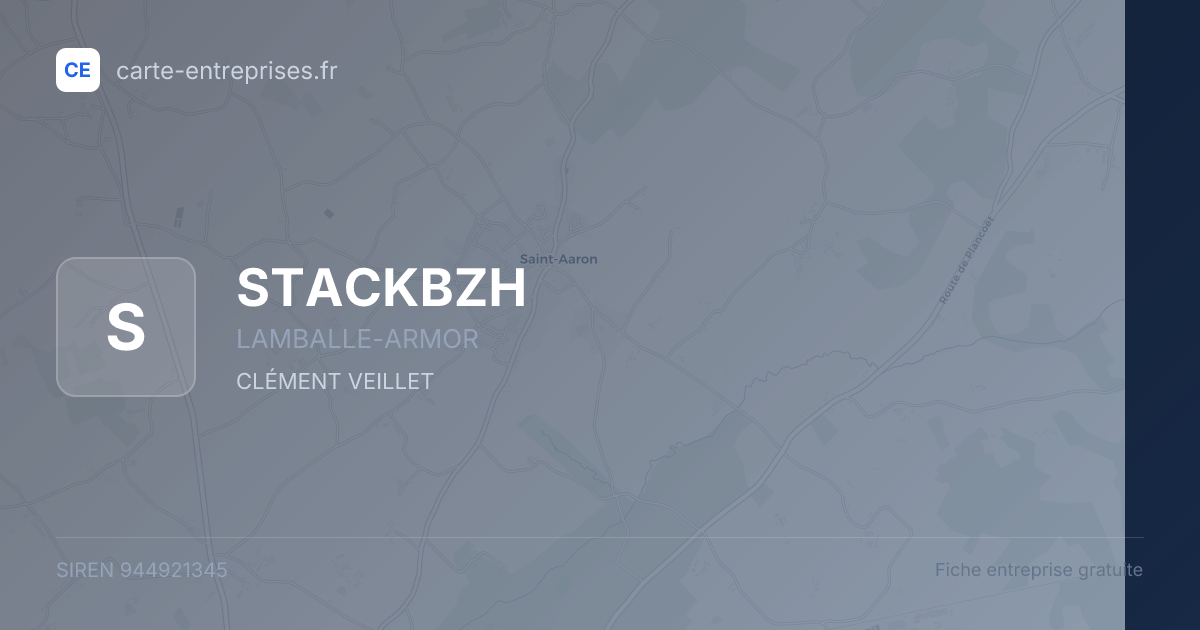 STACKBZH — 944921345 — fiche entreprise
