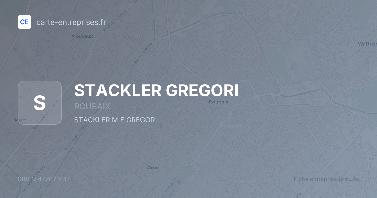 STACKLER GREGORI — 477070817 — fiche entreprise