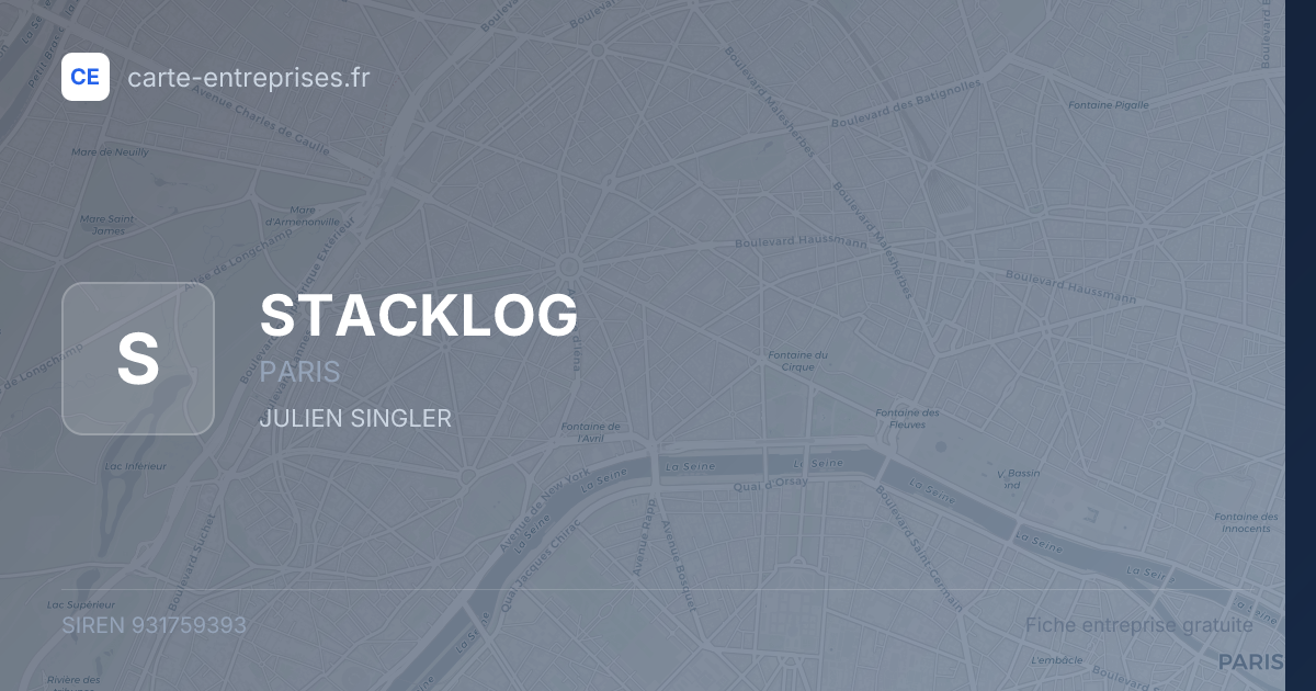 STACKLOG — 931759393 — fiche entreprise