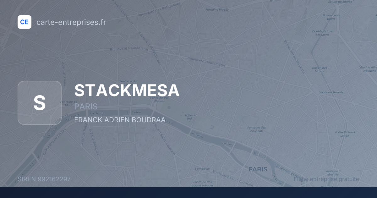 STACKMESA — 992162297 — fiche entreprise
