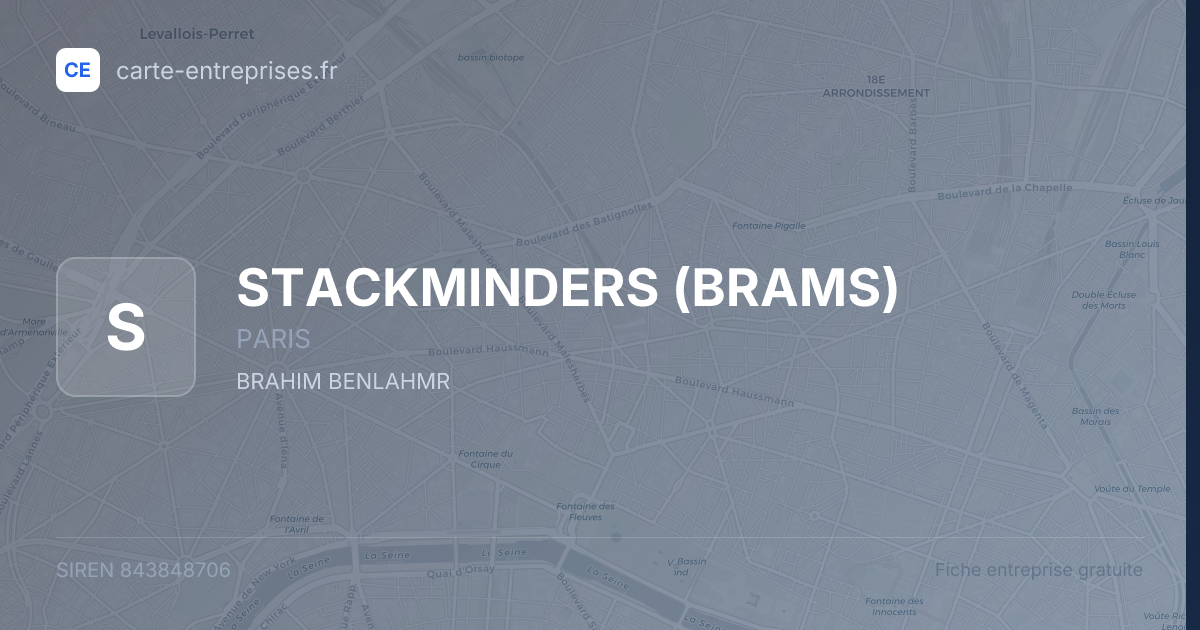 STACKMINDERS (BRAMS) — 843848706 — fiche entreprise