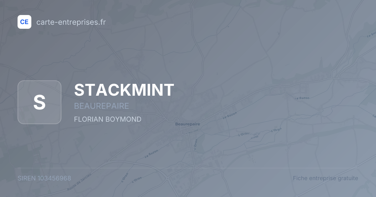 STACKMINT — 103456968 — fiche entreprise